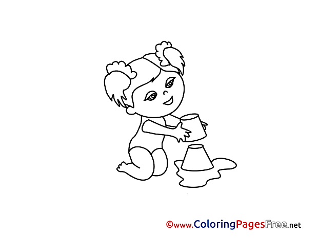 Sandbox Girl for free Coloring Pages download