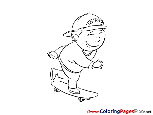 Skate printable Coloring Pages Child for free