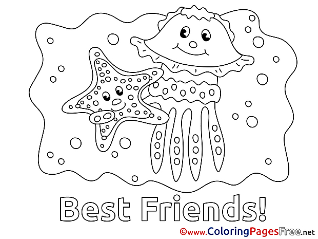 Starfish Kids download Coloring Pages Friends