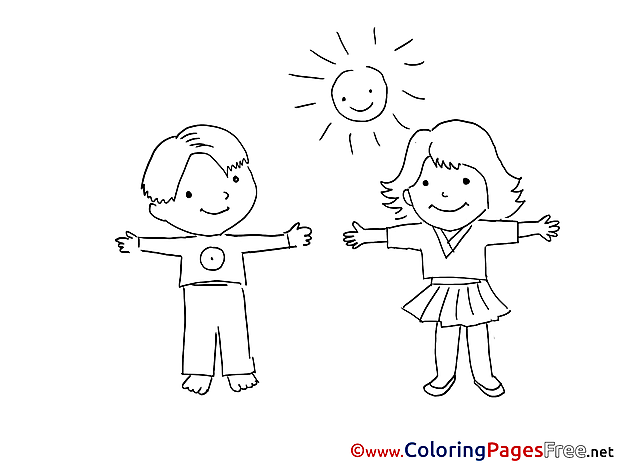 Youngsters for free Coloring Pages download