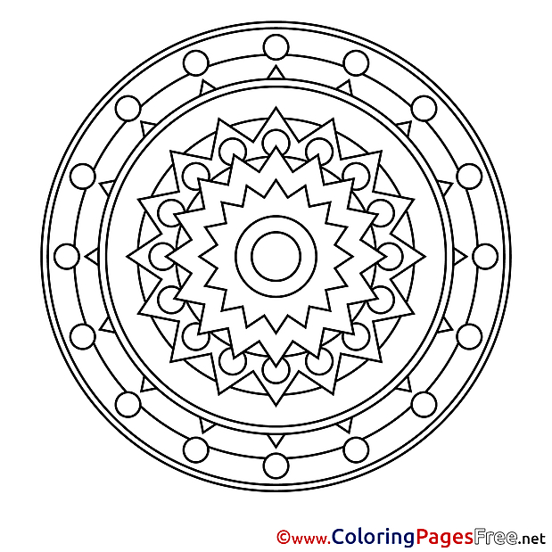 Clipart free Mandala Coloring Sheets