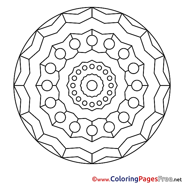 Clipart printable Coloring Pages Mandala