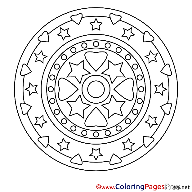 Cosmos Coloring Sheets Mandala free