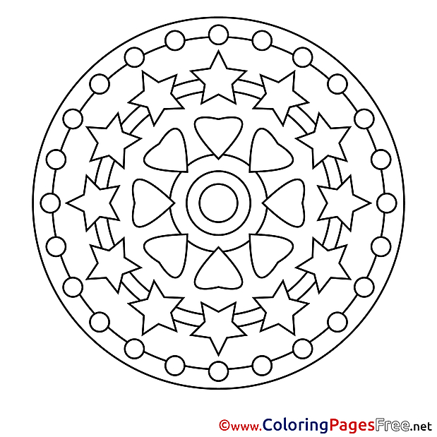 Cosmos Kids Mandala Coloring Pages