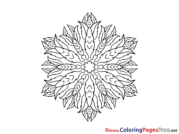 Free Colouring Page Mandala