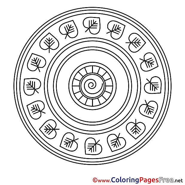 Indian for Kids Mandala Colouring Page