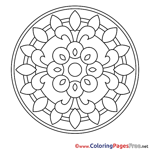 Symbol printable Mandala Coloring Sheets