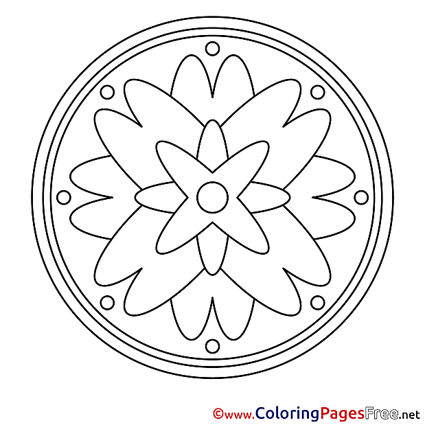 Universe Colouring Sheet download Mandala