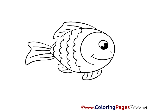 Colouring Page Fish printable free