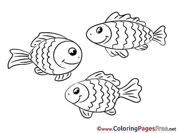 Colouring Sheet download free Fishes