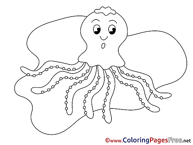 Kids download Coloring Pages Octopus