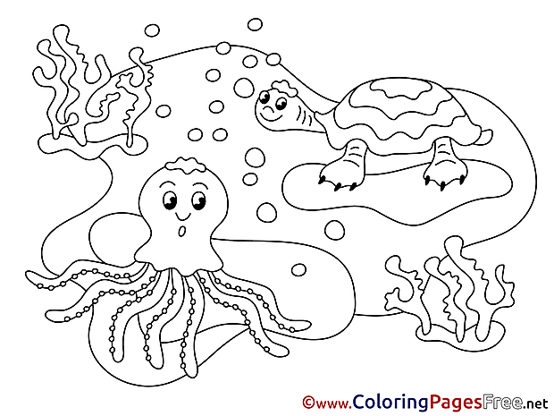 Marine Animals Coloring Sheets download free