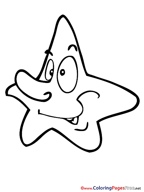 Starfish Colouring Page printable free