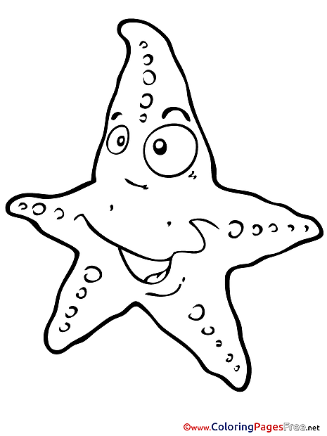 Starfish Colouring Sheet download free