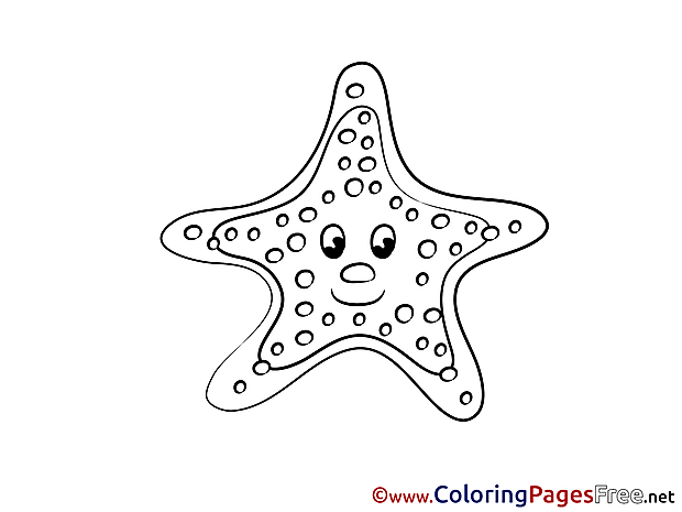 Starfish for free Coloring Pages download