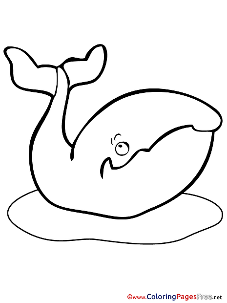Whale Kids free Coloring Page