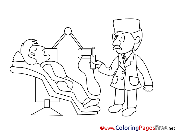 Dentist for Children free Coloring Pages