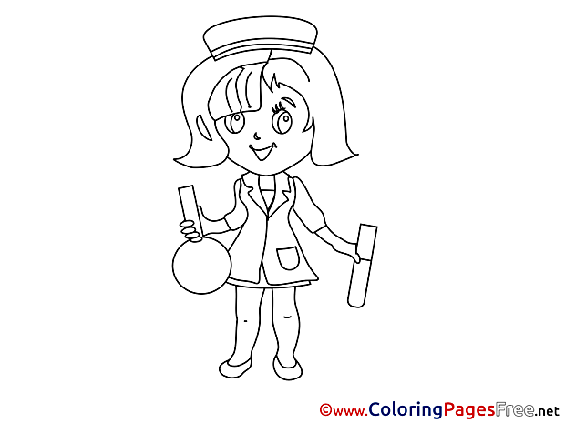 Girl Doctor Kids download Coloring Pages