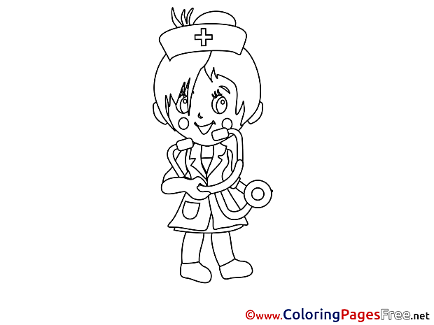 Girl Doctor printable Coloring Sheets download