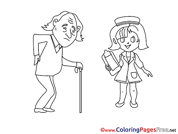 Nurse for free Coloring Pages download