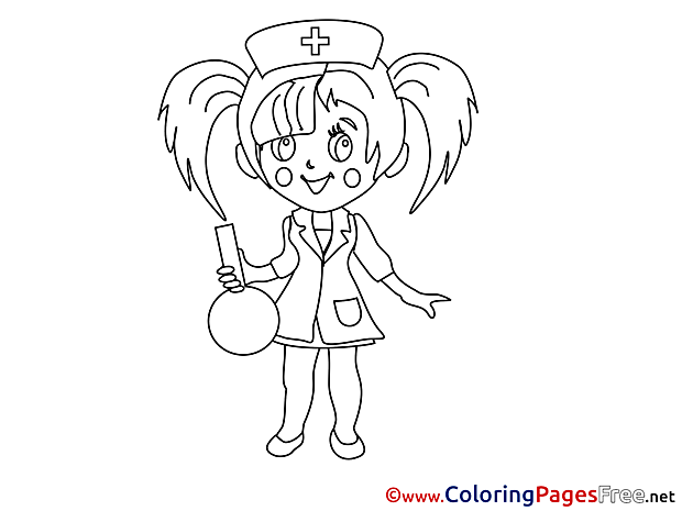 Nurse Kids free Coloring Page
