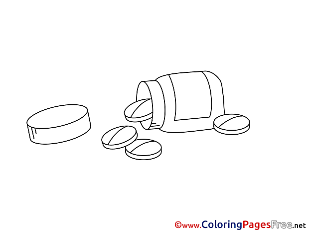 Pills free Colouring Page download