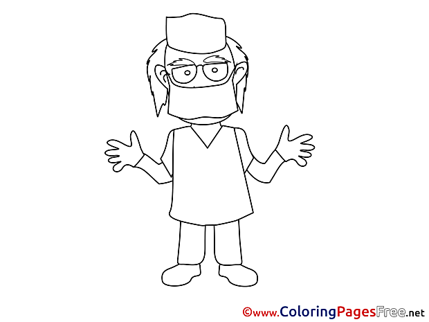 Surgeon printable Coloring Pages for free