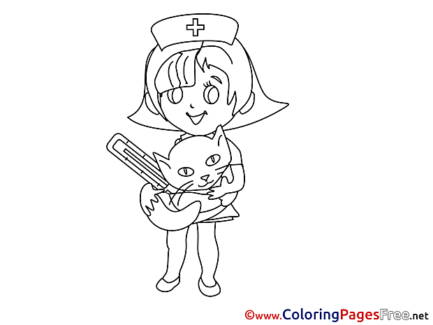 Vet Girl download printable Coloring Pages