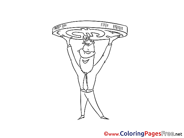 Coin Man Money Coloring Sheets download free