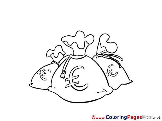 Euro Money Coloring Pages for free