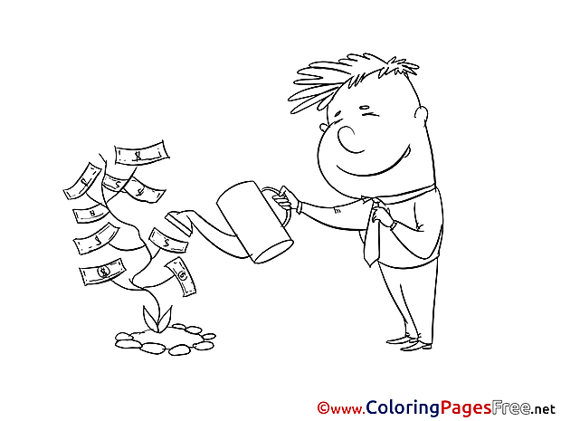 Money Tree Children Coloring Pages free