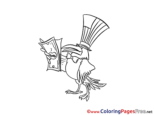 Raven Money Children download Colouring Page