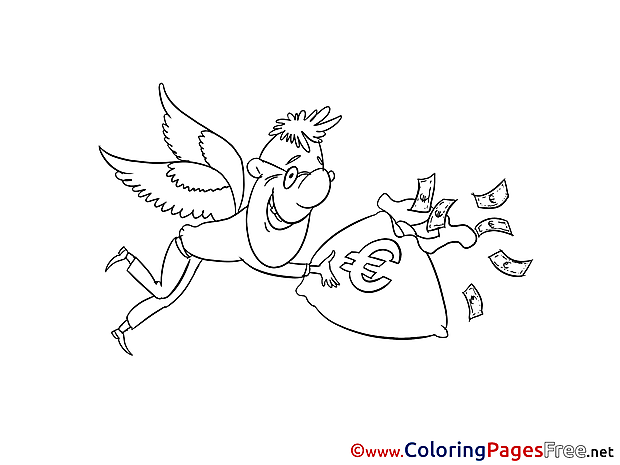Wings Man Money printable Coloring Sheets download