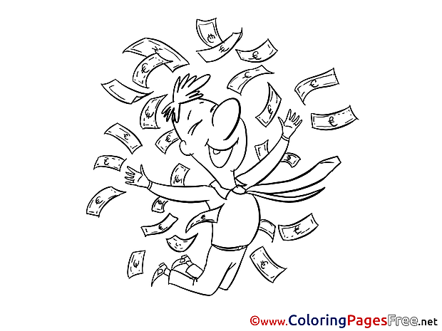 Winner Money free Colouring Page download