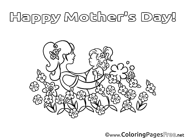 Baby Coloring Pages Mother's Day for free