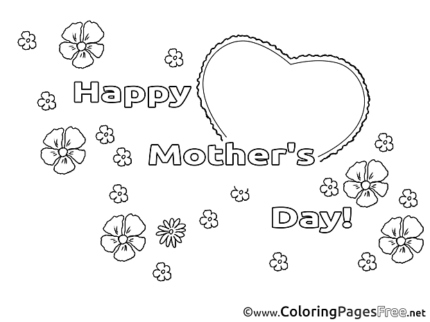 Felicitation free Mother's Day Coloring Sheets