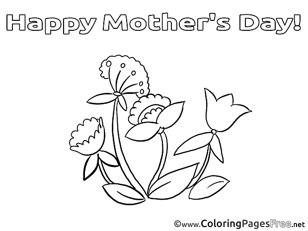 Flowers download Mother's Day Coloring Pages