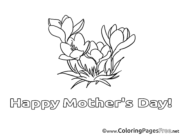 Holiday Flowers printable Coloring Pages Mother's Day