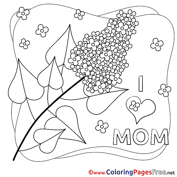 Mimosa Flower Kids Mother's Day Coloring Pages