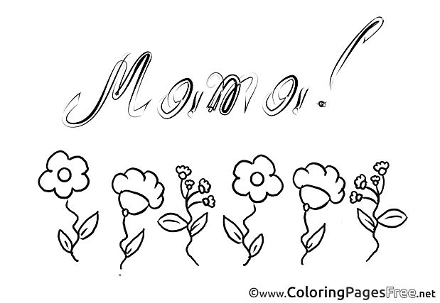 Mother's Day Flowers Coloring Page