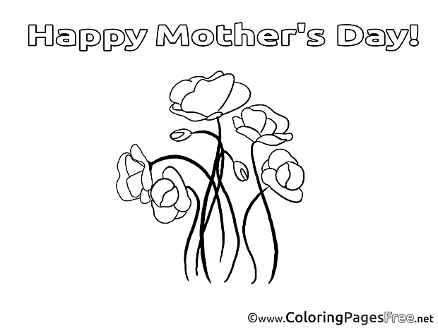 Roses Coloring Sheets Mother's Day free
