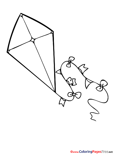 Kite Kids download Coloring Pages