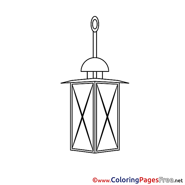 Lantern Colouring Page printable free