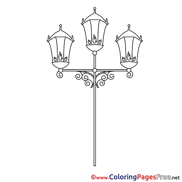 Lantern printable Coloring Pages for free