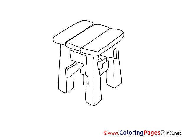 Stool Coloring Sheets download free