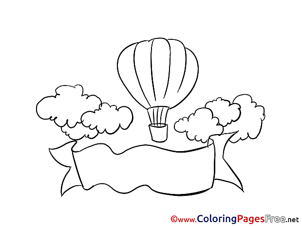 Balloon Office free Colouring Page download