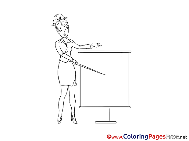 Conference Woman for Children free Coloring Pages