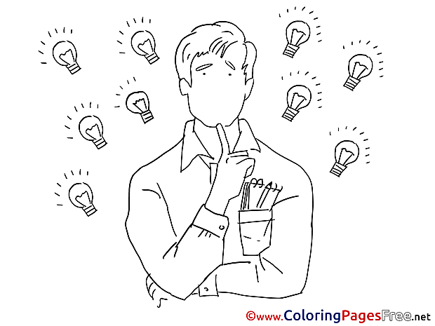 Creative Idea Coloring Pages Office for free