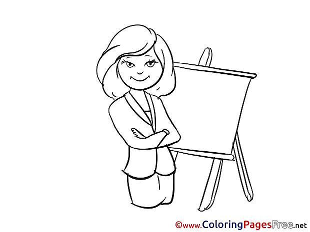 Designer Office Children Coloring Pages free
