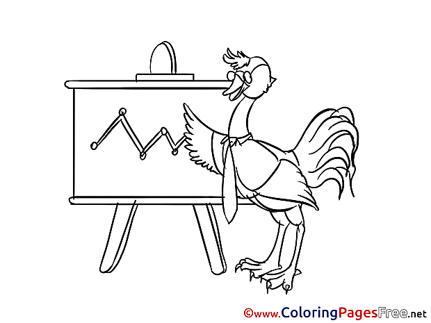 Ostrich Chart Office Coloring Pages for free